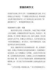 坚强的树作文