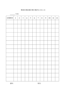【工厂应用表格】機器設備維護保養計劃