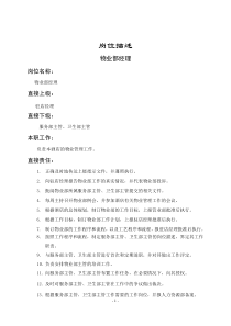 岗位描述物业部经理