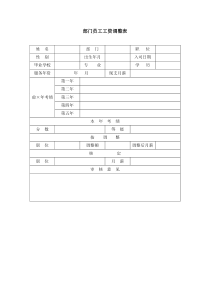 部门员工工资调整表
