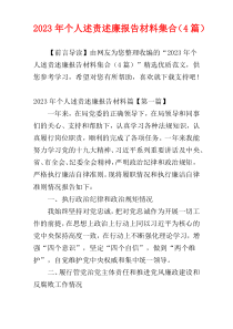 2023年个人述责述廉报告材料集合（4篇）