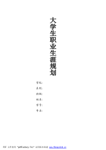 化工类职业生涯规划
