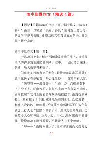 雨中即景作文（精选4篇）