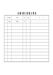 定额计价工程量计算表