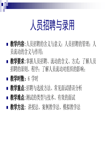 人员招聘与录用