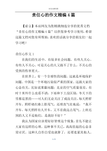 责任心的作文精编4篇