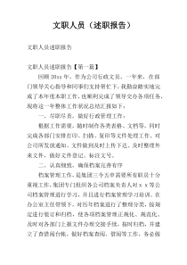 文职人员（述职报告）