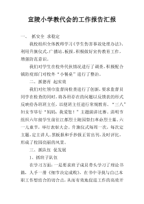 宜陵小学教代会的工作报告汇报