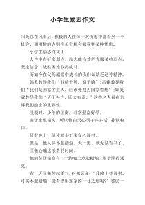 小学生励志作文