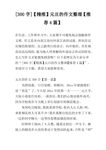 [300字]【精推】元旦的作文整理【推荐4篇】