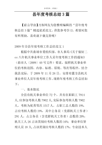 县年度考核总结3篇