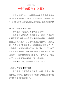 小学生精编作文（4篇）