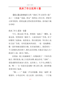 我来了作文优秀5篇
