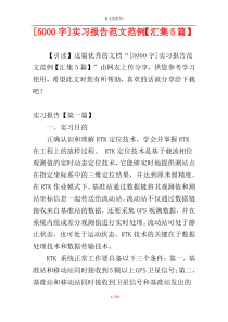 [5000字]实习报告范文范例【汇集5篇】
