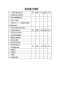 职业能力测试