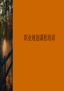 职业规划课程培训