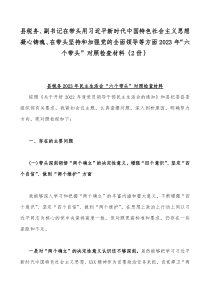 县税务、副书记在带头用习近平新时代中国特色社会主义思想凝心铸魂、在带头坚持和加强党的全面领导等方