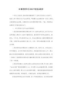 XX镇党委书记2022年度述法报告2