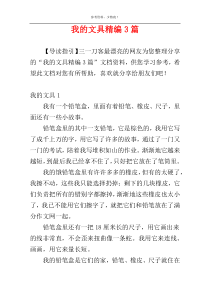 我的文具精编3篇