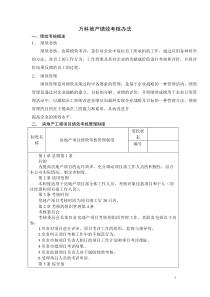 万科绩效考核标准