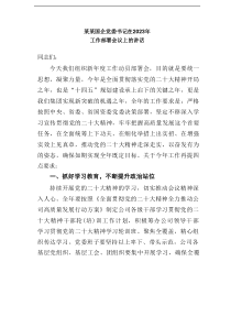 某某国企党委书记在2023年工作部署会议上的讲话