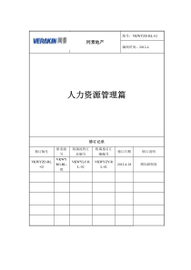 物业人力资源管理篇1