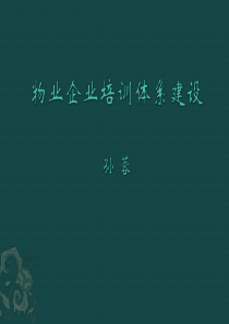 物业企业培训体系的建立(修改)