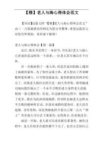 【精】老人与海心得体会范文