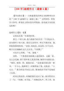 [300字]温暖作文（最新4篇）
