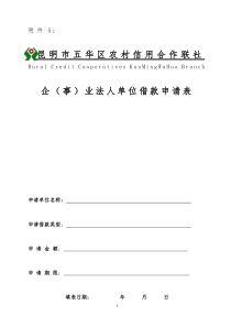 5：企业借款申请表