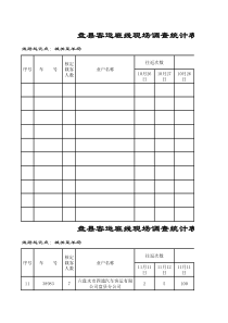 27流量调查统计表
