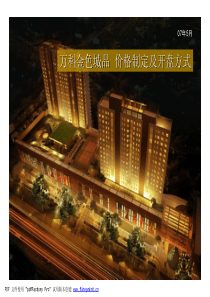 万科金色城品价格制定及开盘方式-30PPT