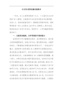 XX县长述职述廉述德报告