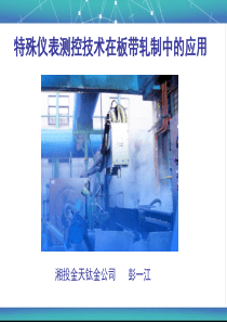金属板带轧制特殊仪表测控技术