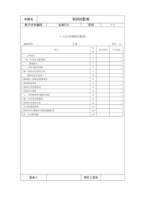 国际化企业通用管理文案(76)利润分配表