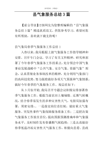 县气象服务总结3篇