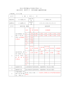 分户验收表格汇总