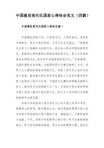 中国建设现代化国家心得体会范文（四篇）