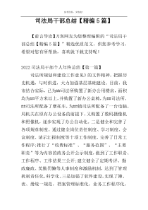 司法局干部总结【精编5篇】