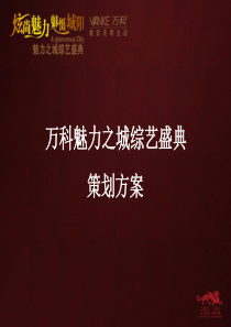 万科魅力之城综艺盛典策划方案