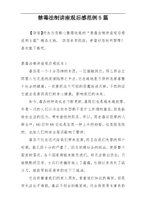 禁毒法制讲座观后感范例5篇