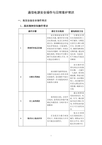 动力设备安全操作规范