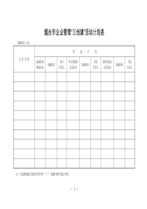烟台市企业管理三创建活动计划表
