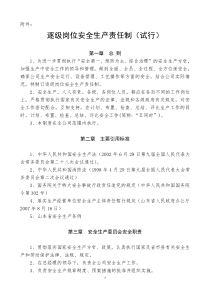 各级安全岗位责任制度