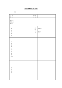 管理革新推行计划表
