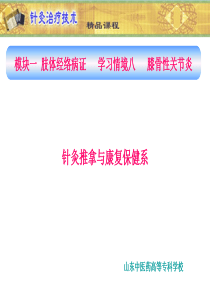 山东中医药高专针灸治疗技术课件02肢体经络病症-6膝骨性关节炎