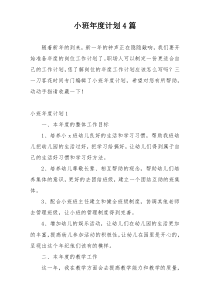 小班年度计划4篇