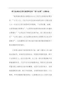 新学习在参加江苏代表团审议时四个必须心得体会