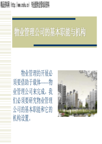 物业管理公司的基本职能与机构49页
