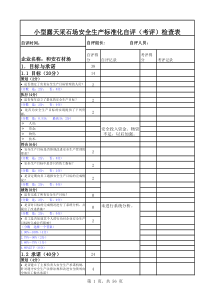 (9)小型露天采石场安全标准化评分记录1份